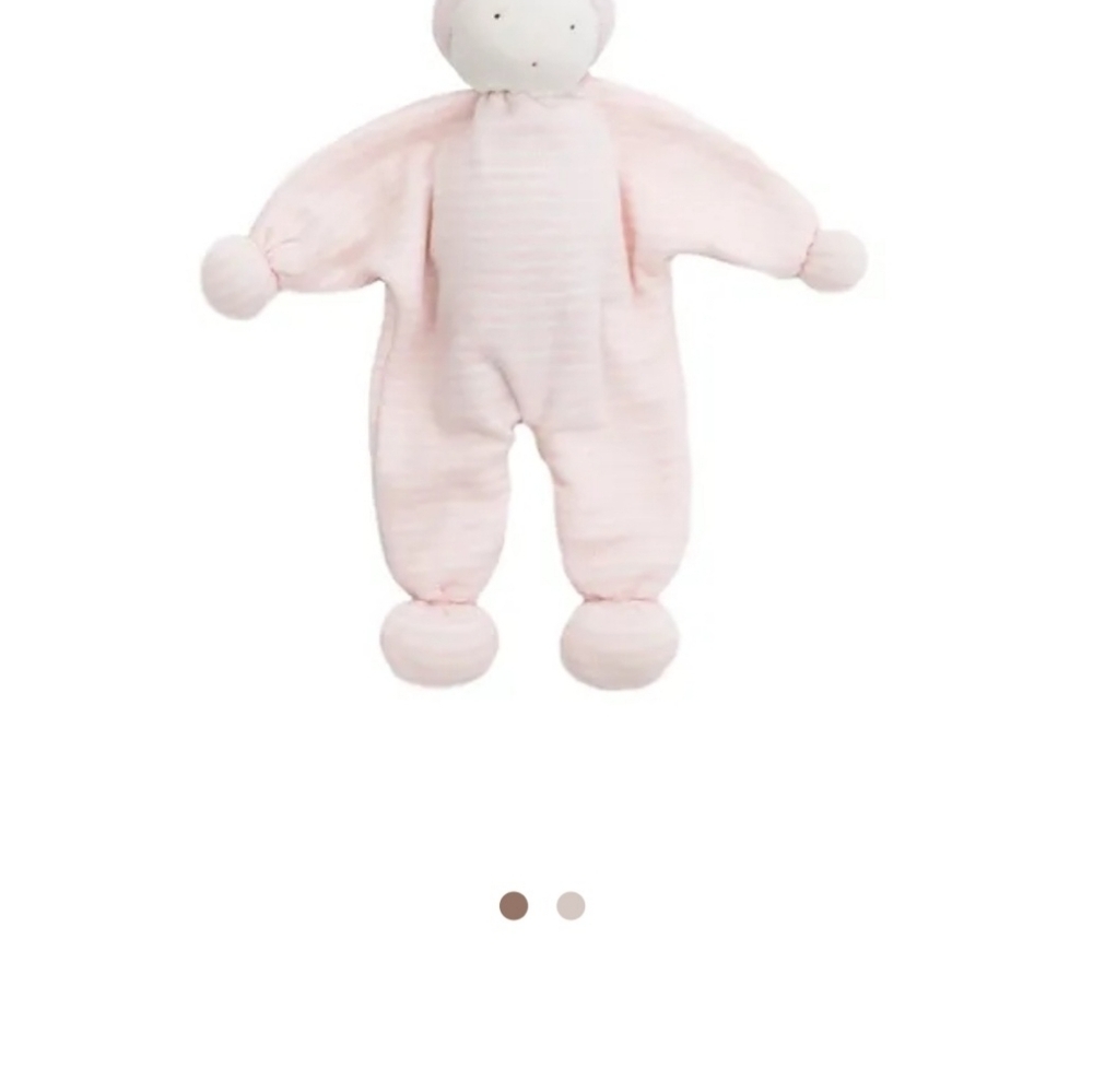 Under The Nile 100% Organic Egyptian Cotton Baby Girl Lovey Toys pink stripe - Picture 2 of 6